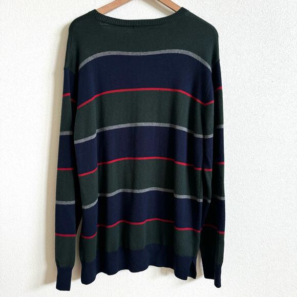 Rails Green Blue Stripe Kent Rugby Pullover Crew Neck Sweater Men’s XL NWT - Picture 7 of 7